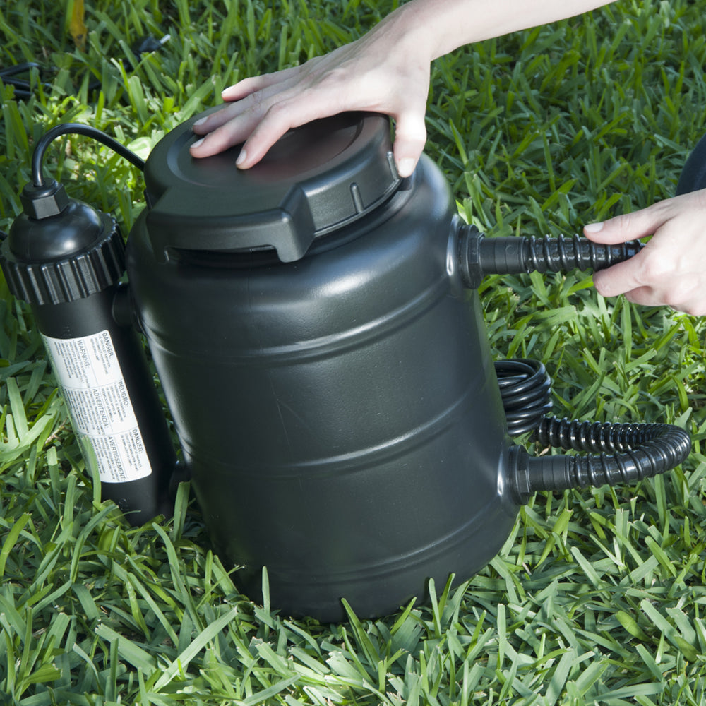 Connecting tubing to a Omnitrades Pond Filter with UV