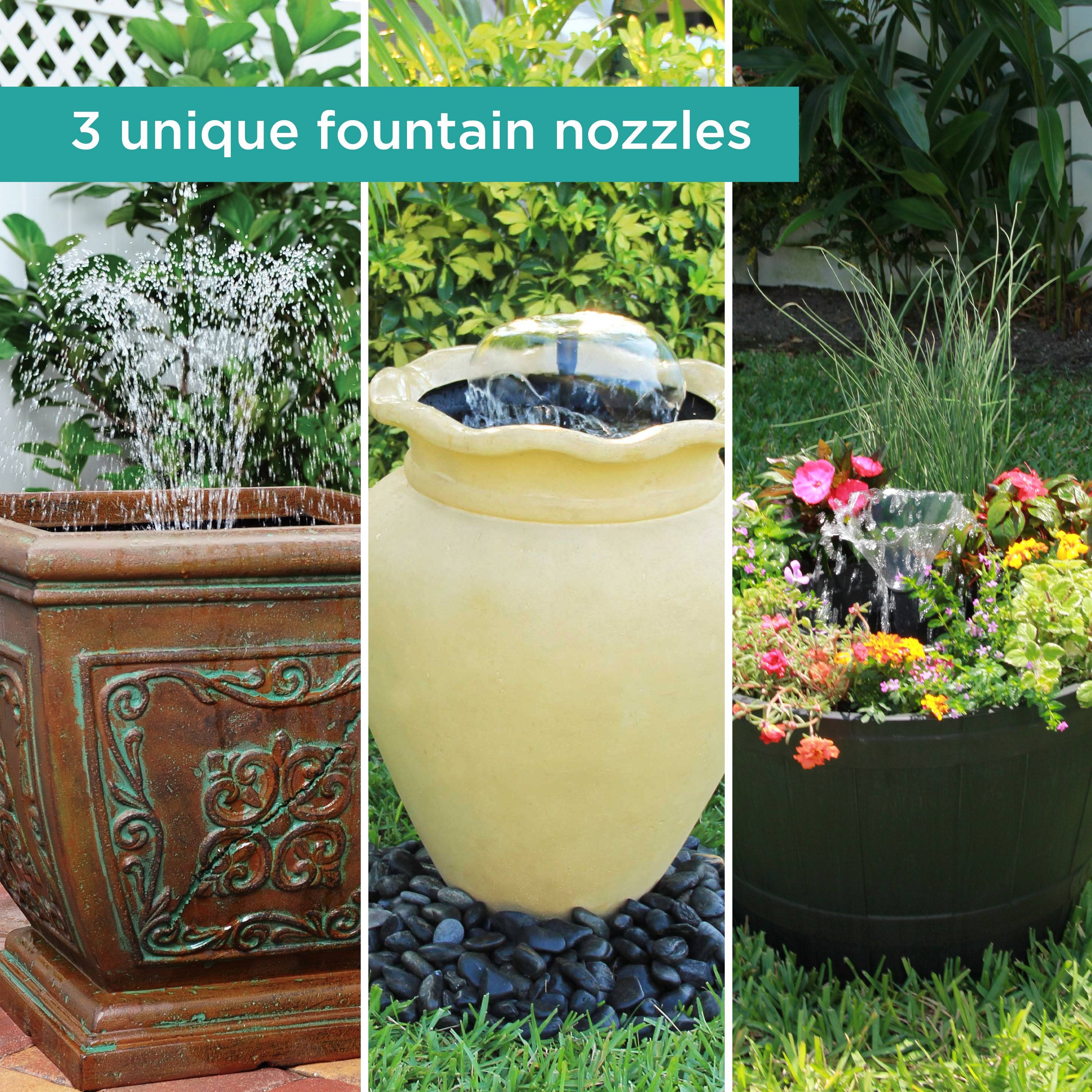 Split image of different types of Container Fountains