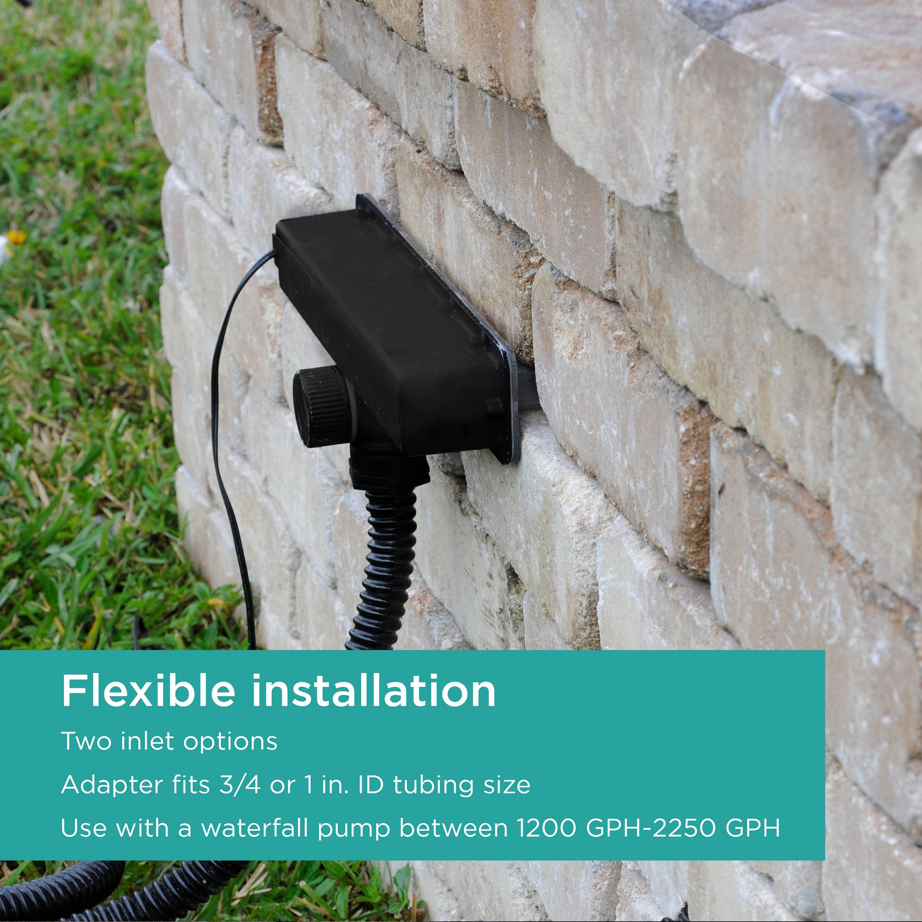 Waterfall Spillway installation using second inlet