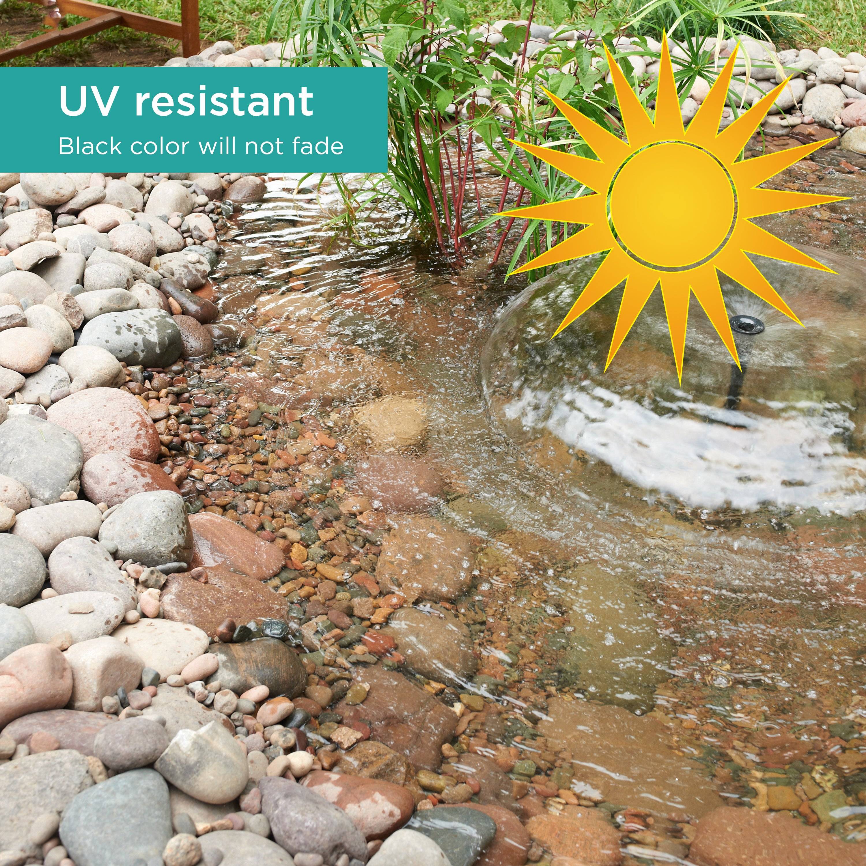 10 x 13 ft. PVC Pond Liner features UV resistance so black color will not fade