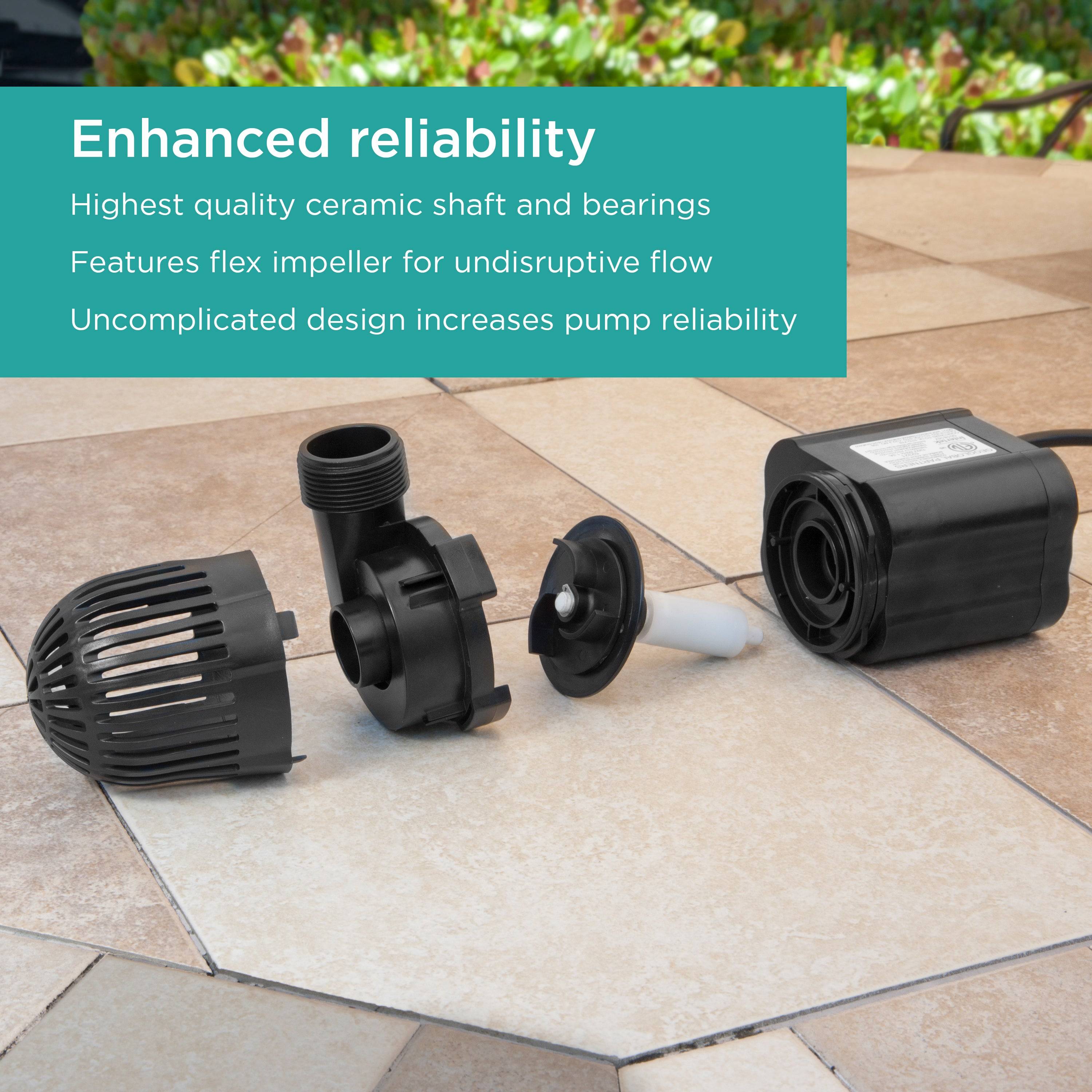 2,000 GPH Waterfall Pump features enhanced reliability 