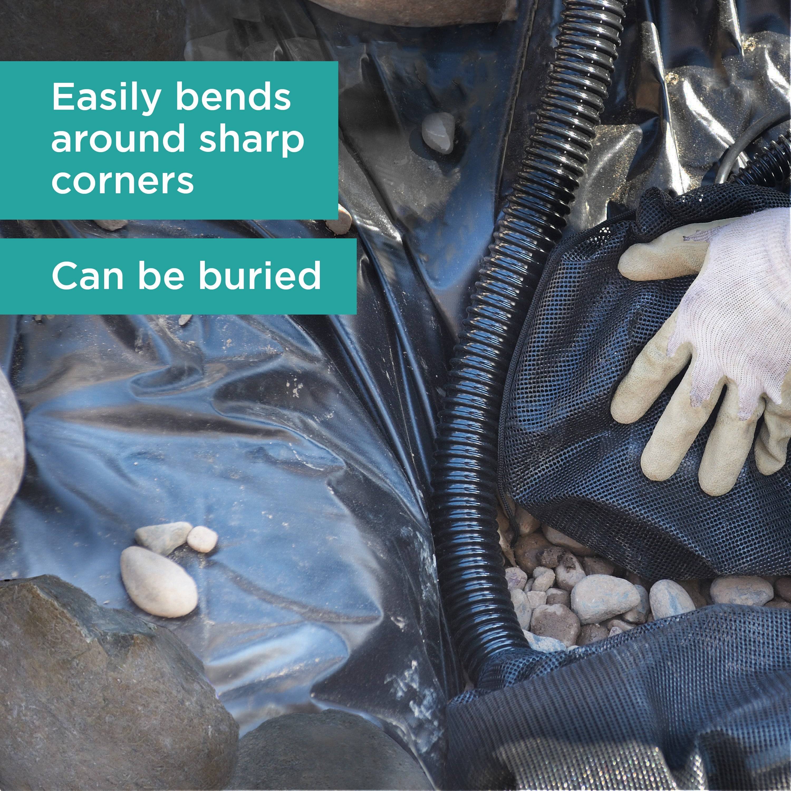 3/4 in. Corrugated Tubing easily bends around sharp corners and can be buried