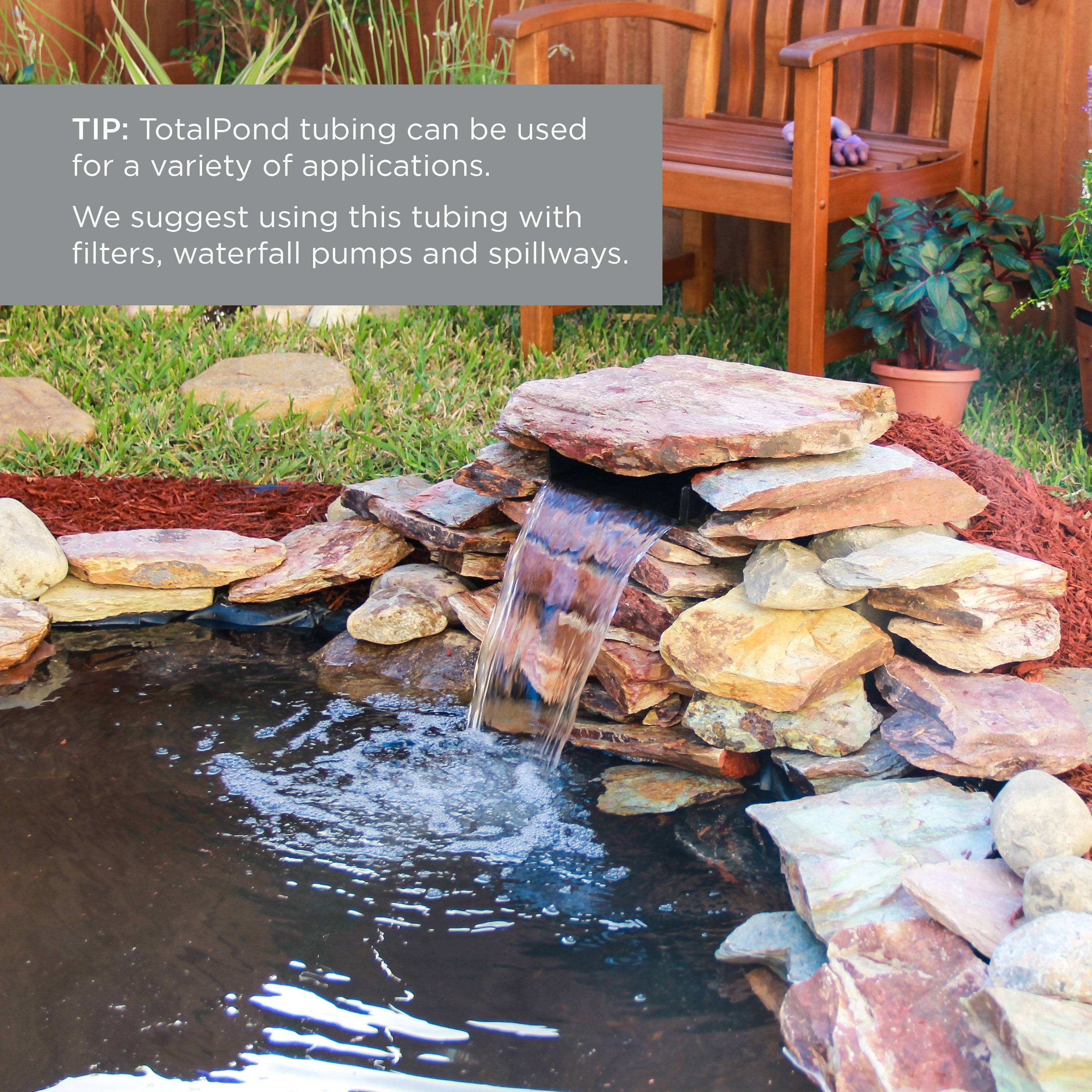 Tip for using 3/4 in. Corrugated Tubing for applications, like with filters, waterfall pumps, and spillways