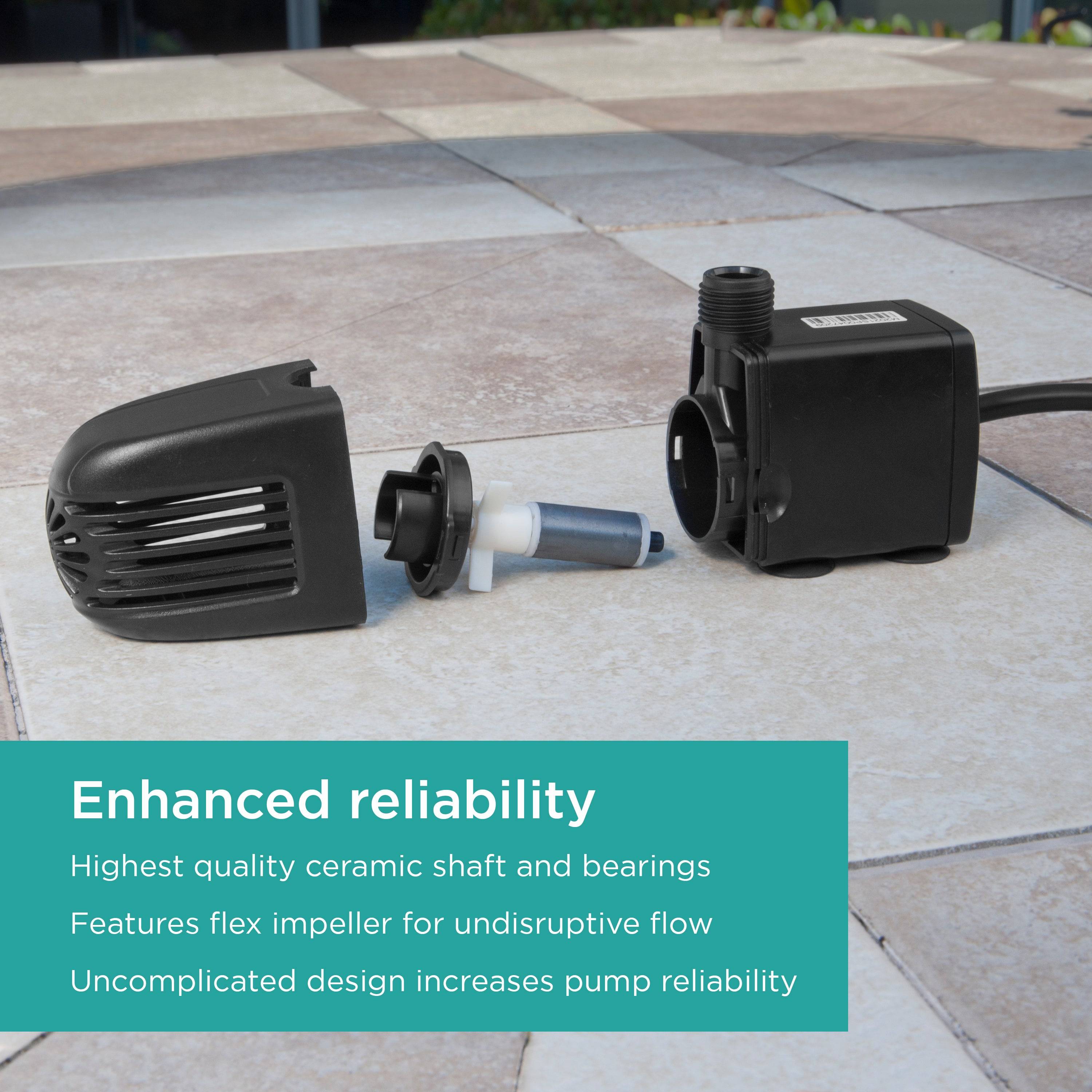 330 GPH Pond Pump features enhanced reliability