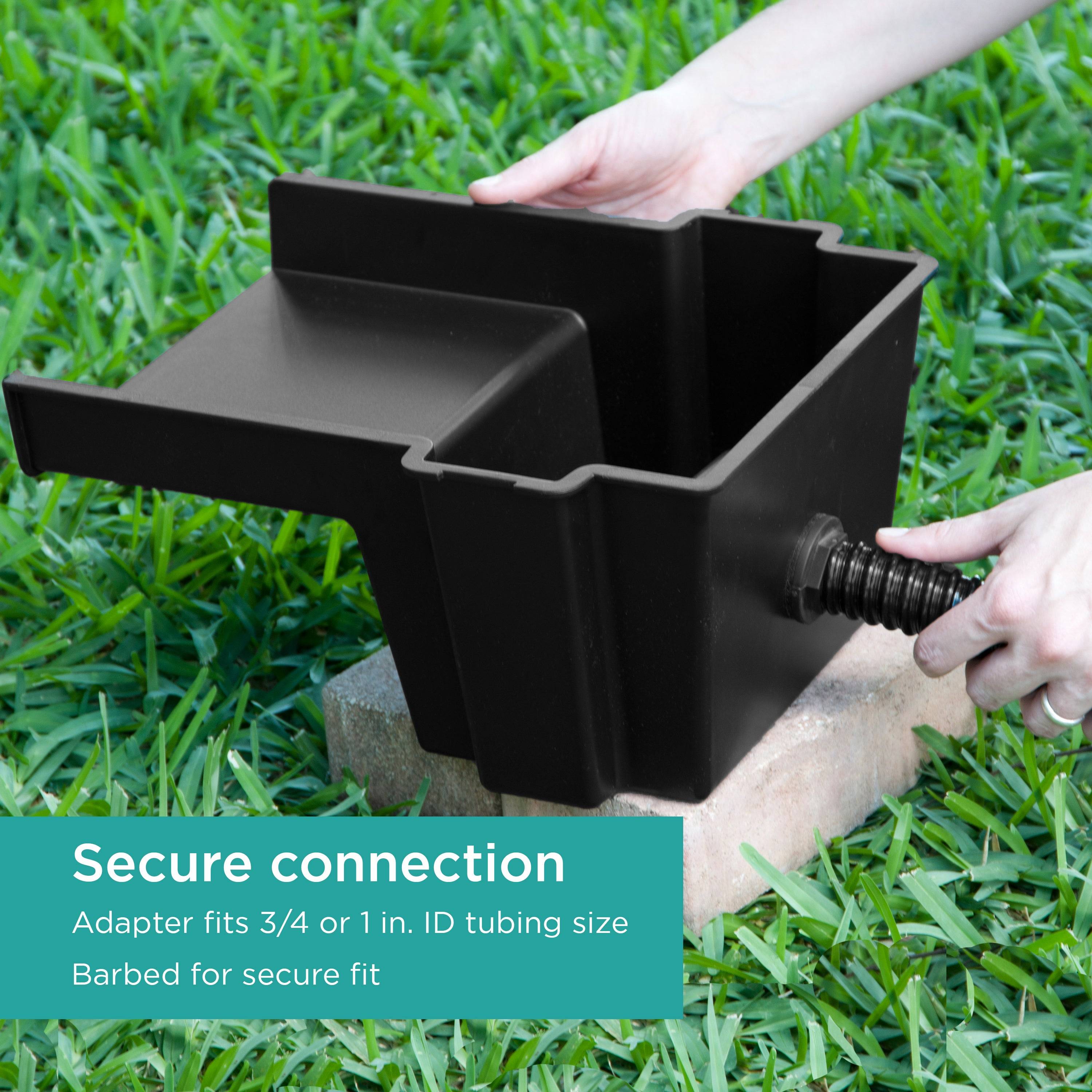 Waterfall spillway features secure connection 