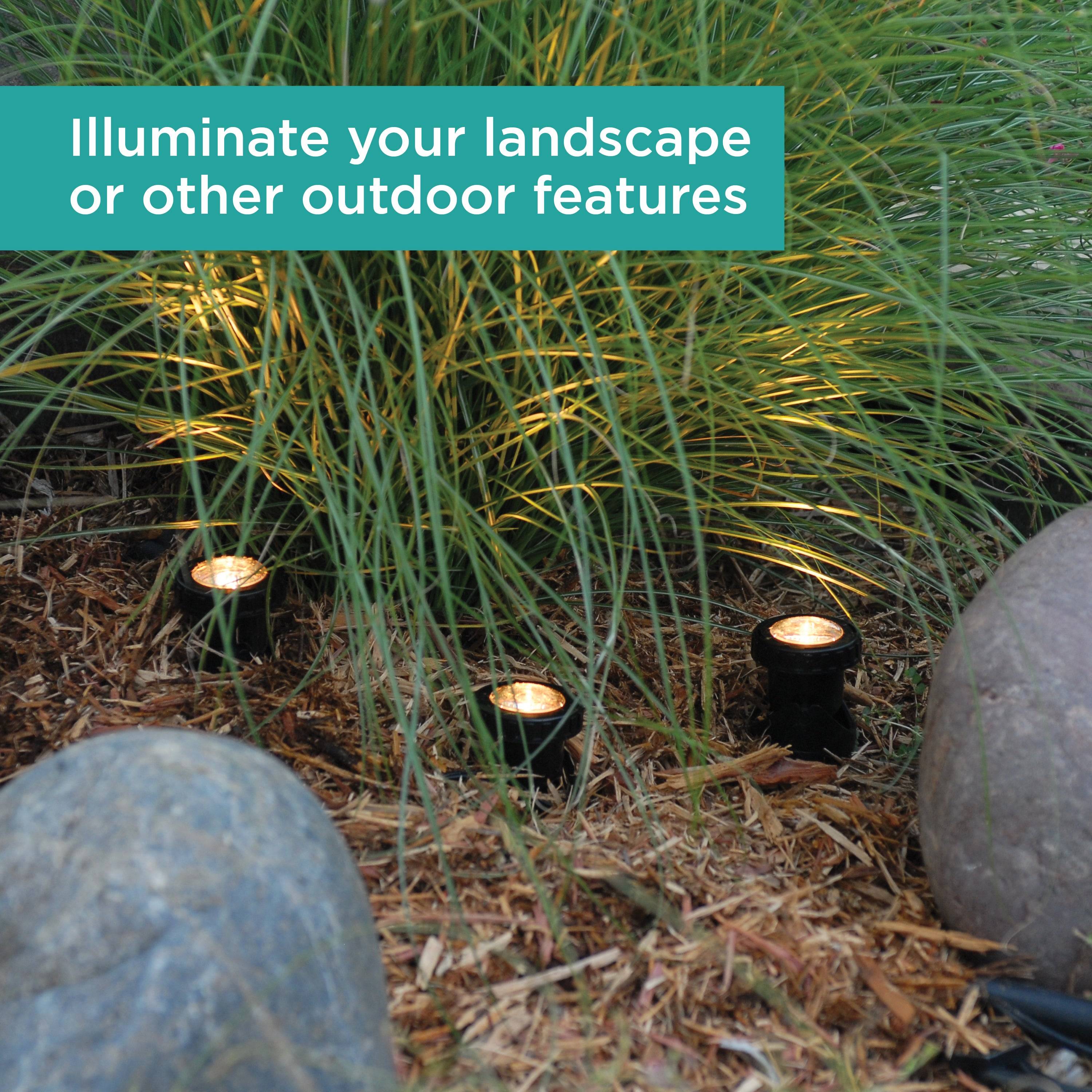 Pond and Landscape LED Light Set illuminates your landscape or other outdoor feature