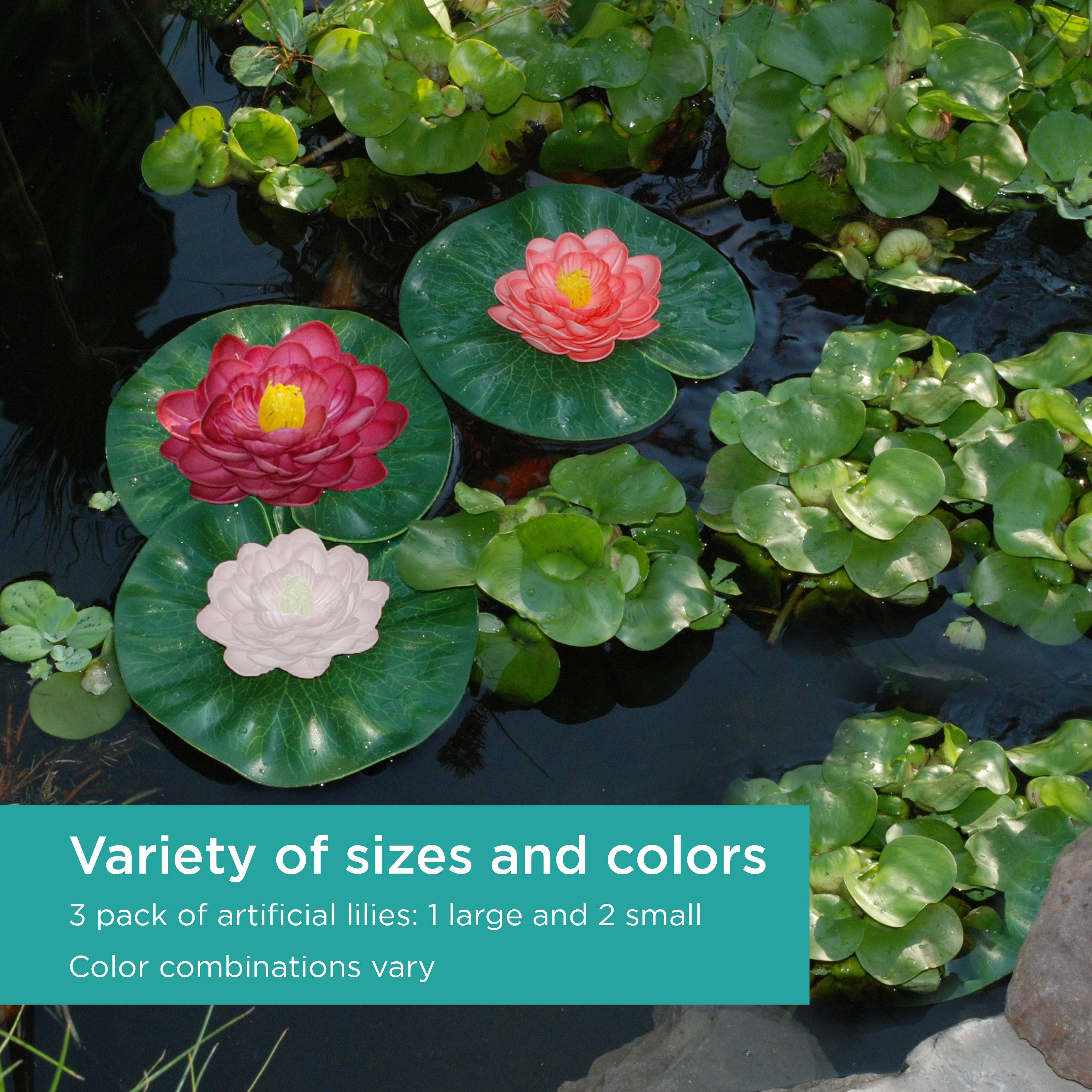 Floating Lily Pad Variety Pack features a variety of colors and sizes