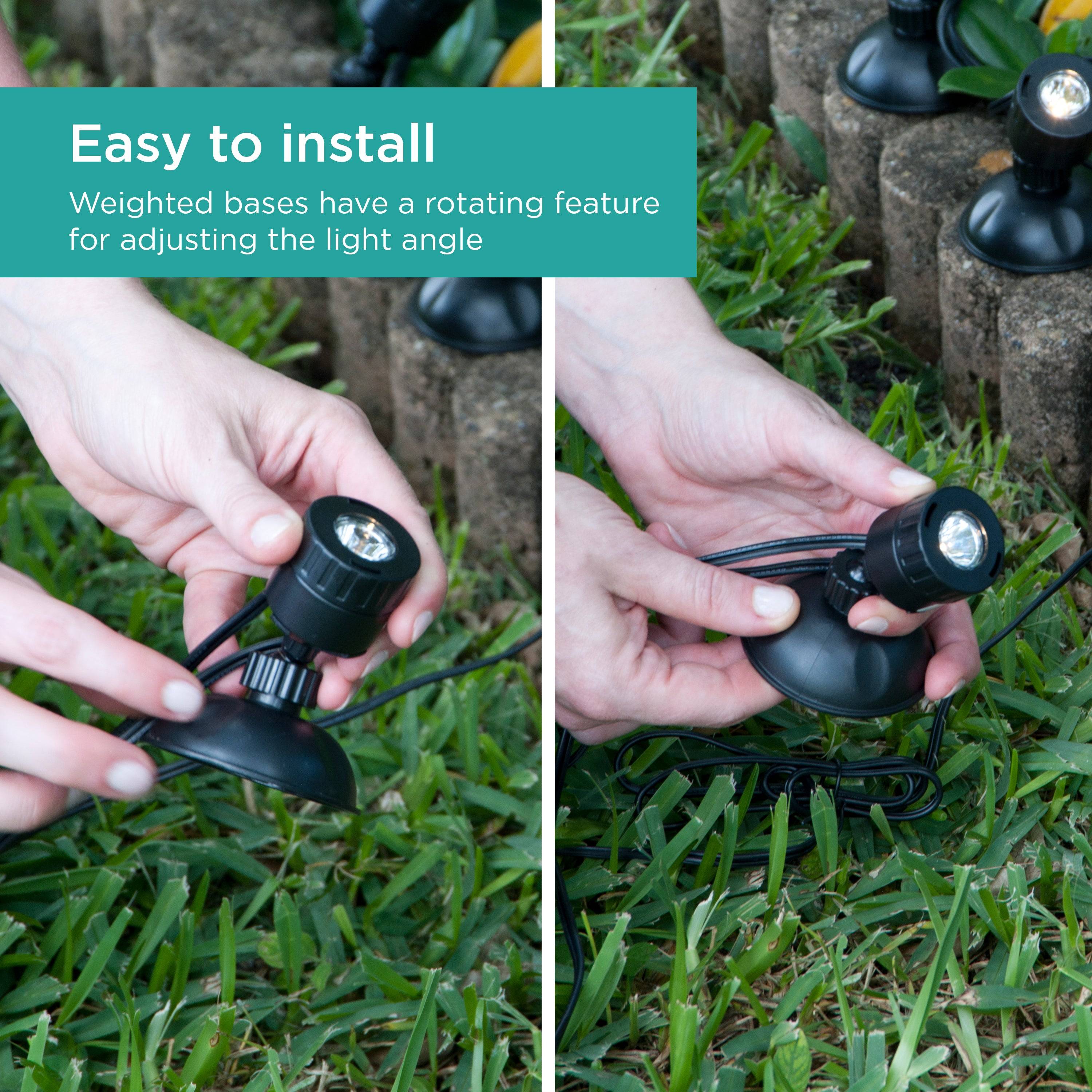 Pond & Landscape Mini LED Light Set is easy to install
