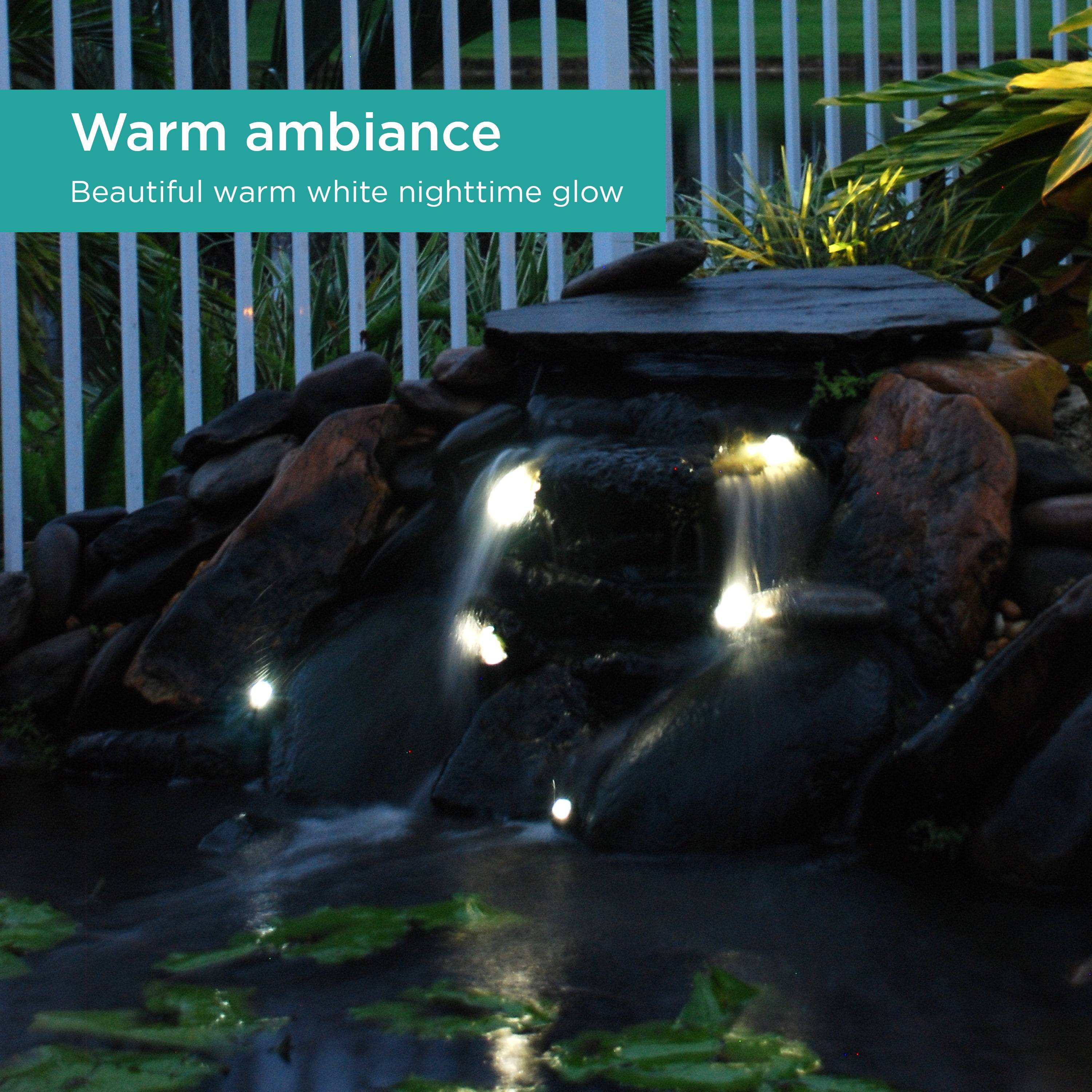 Pond & Landscape Mini LED Light Set features warm ambiance