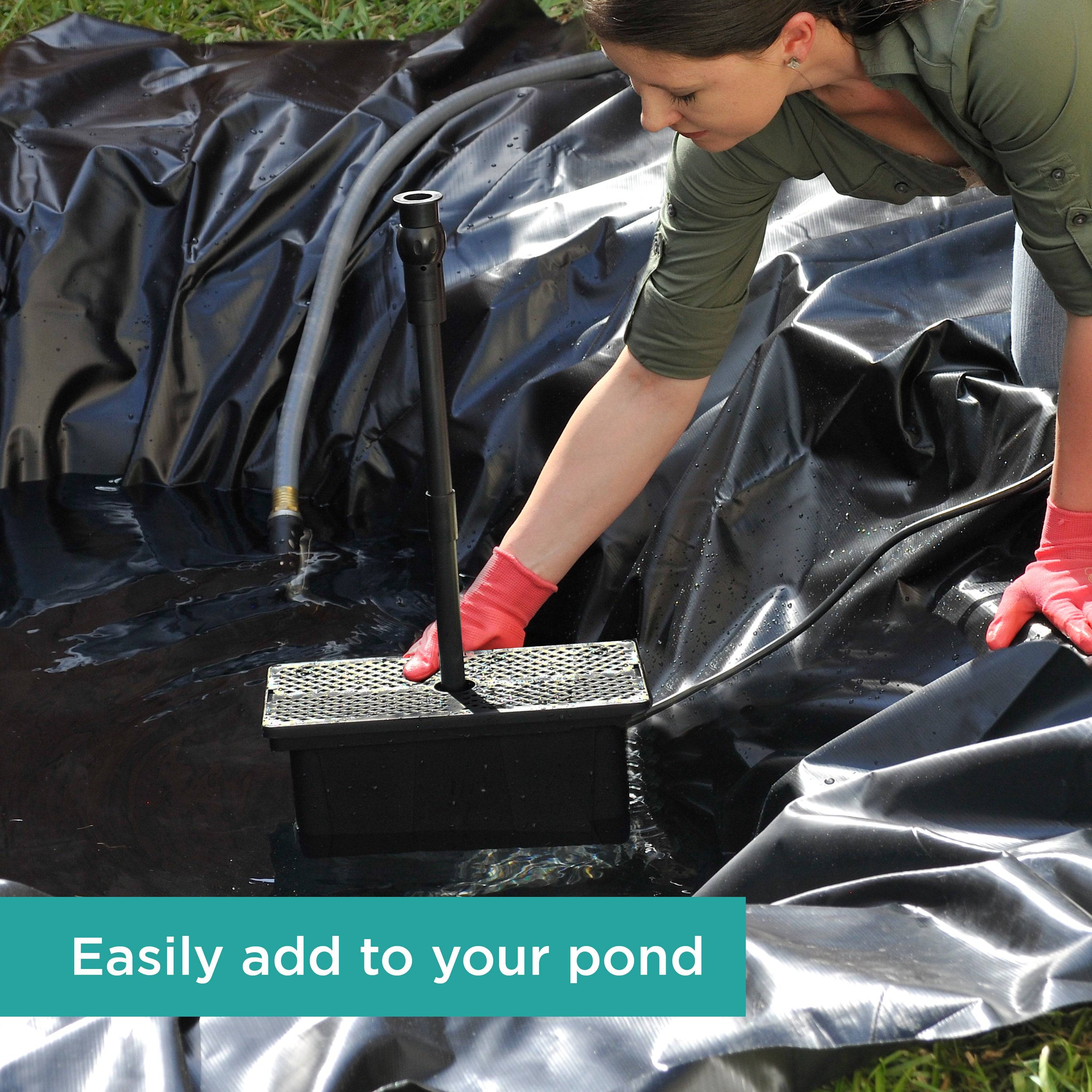 Universal Pump Filter Box easily adds to your pond