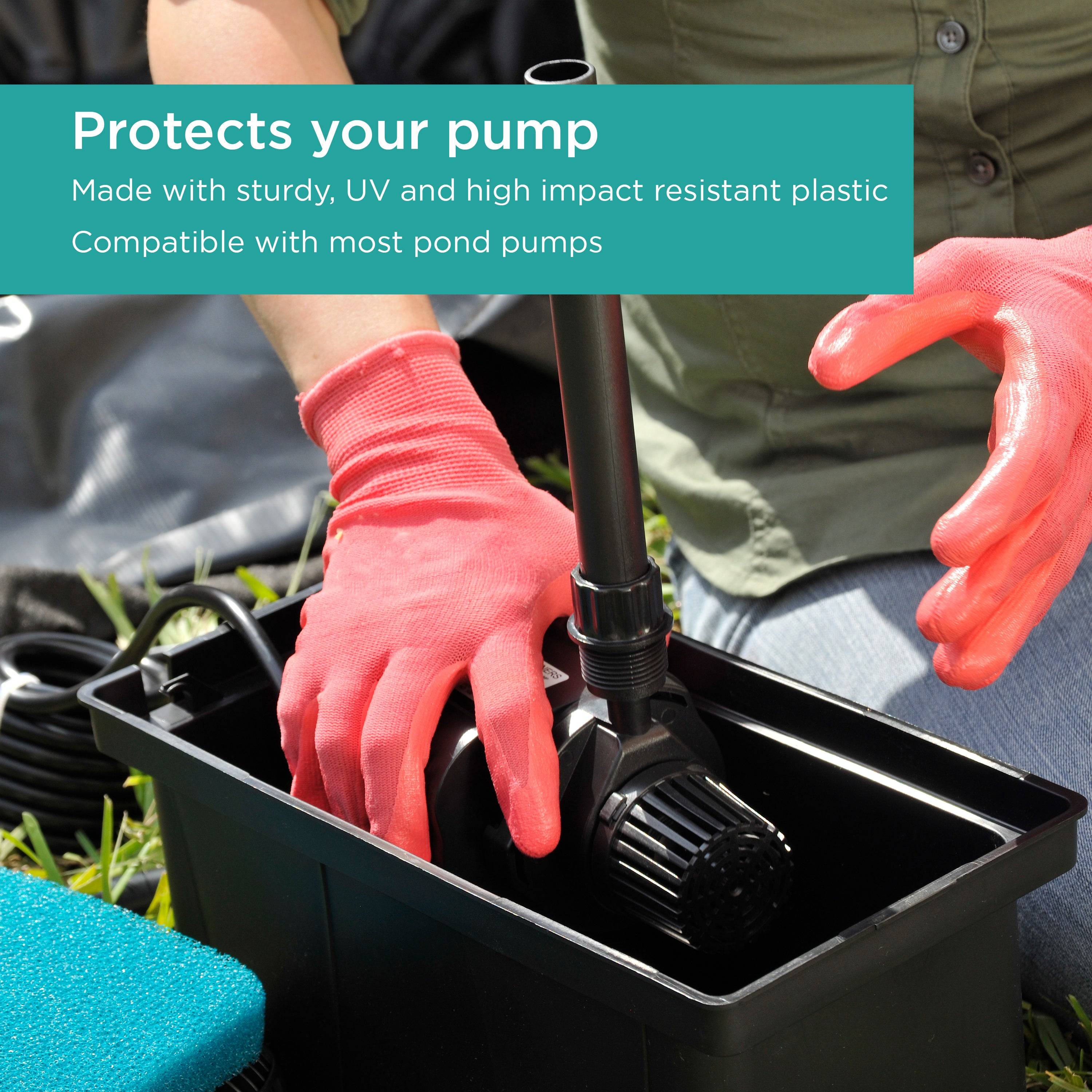 Universal Pump Filter Box features pump protection 