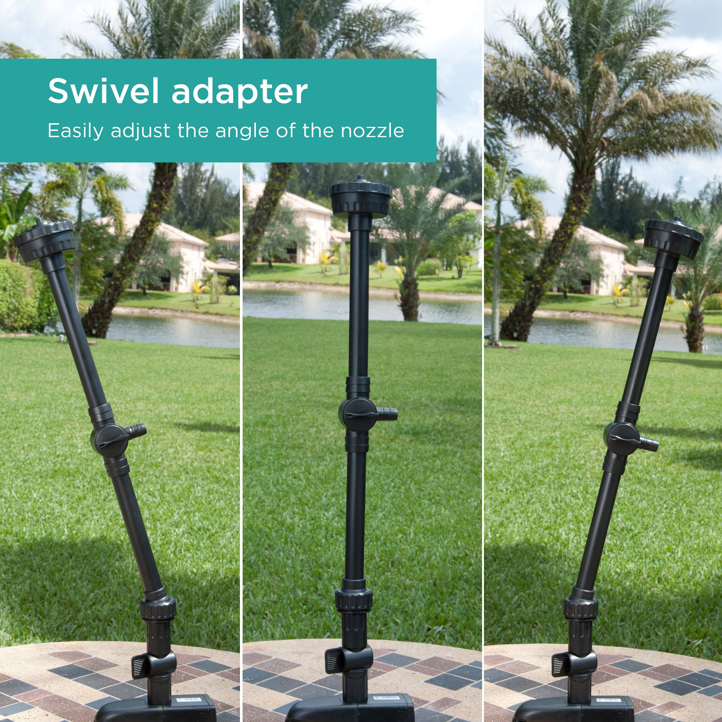 Nozzle Kit features swivel adapter with easily adjustable nozzle angle