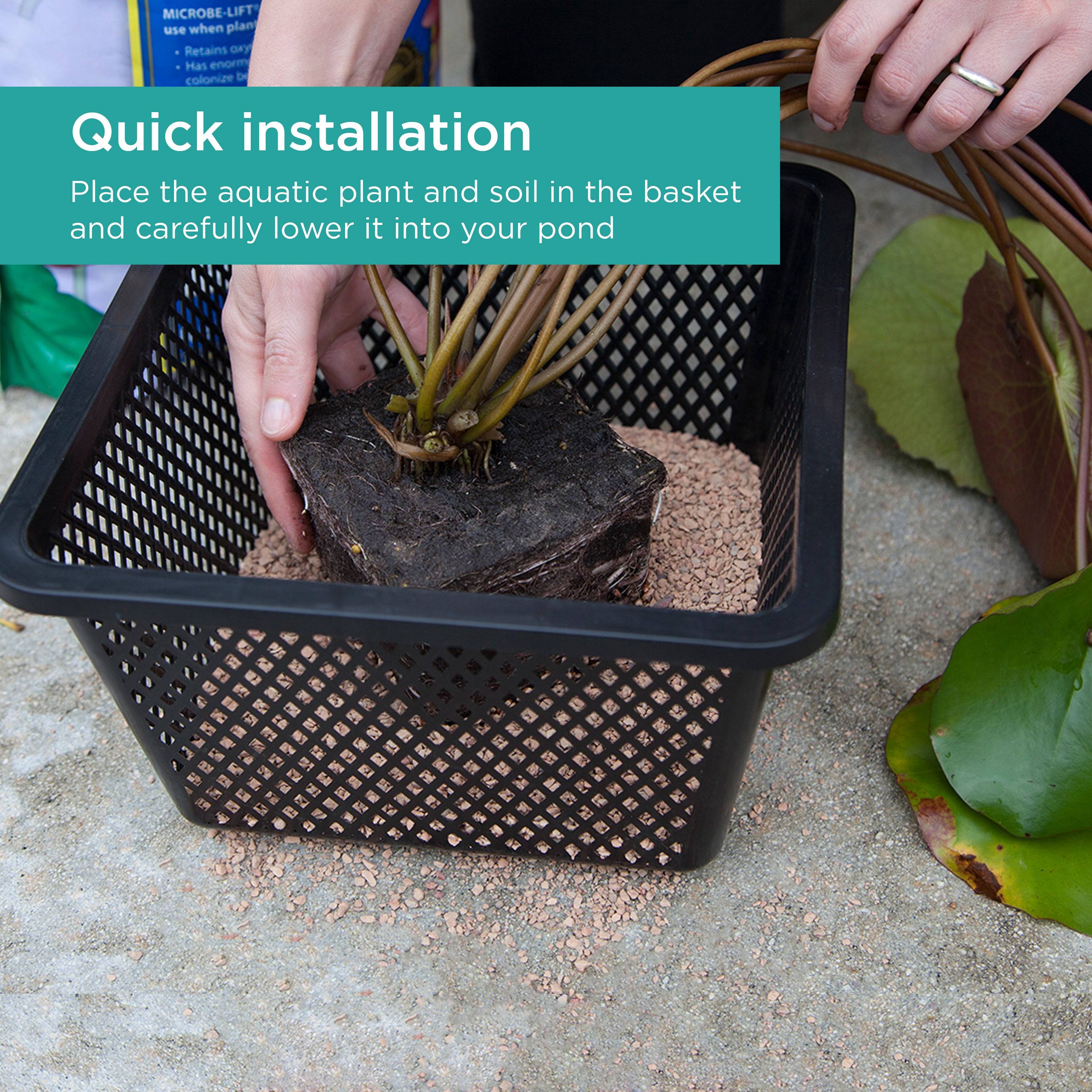 Aquatic Plant Basket has quick installation