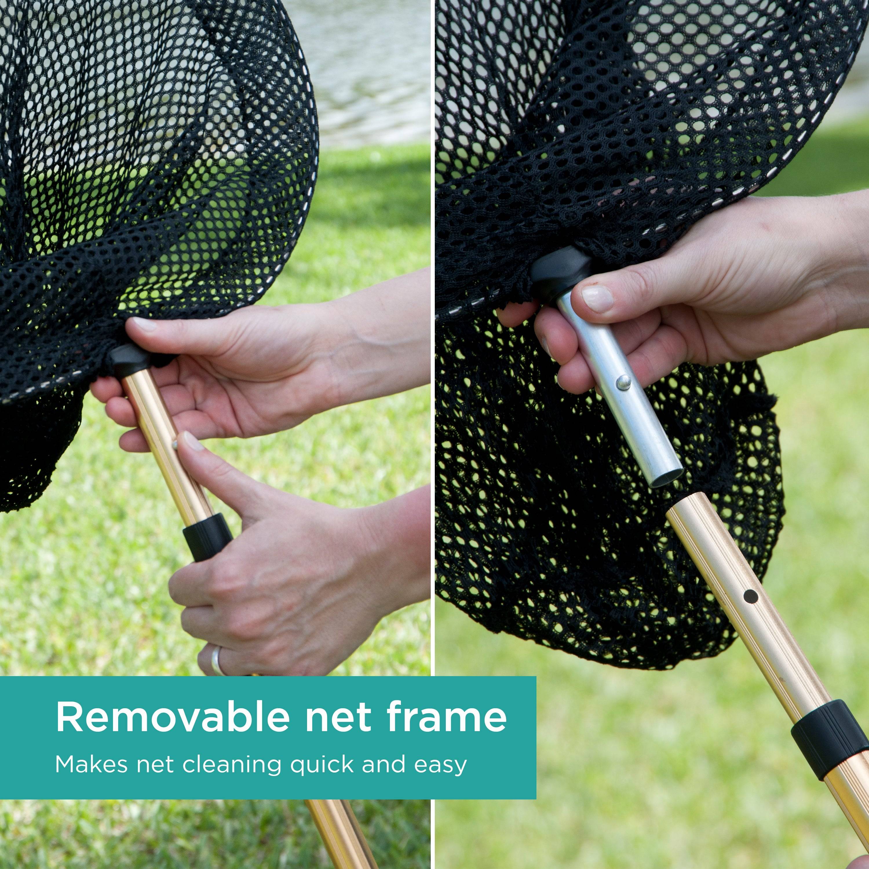 Skimmer Fish Net features removable net frame that makes net cleaning quick and easy