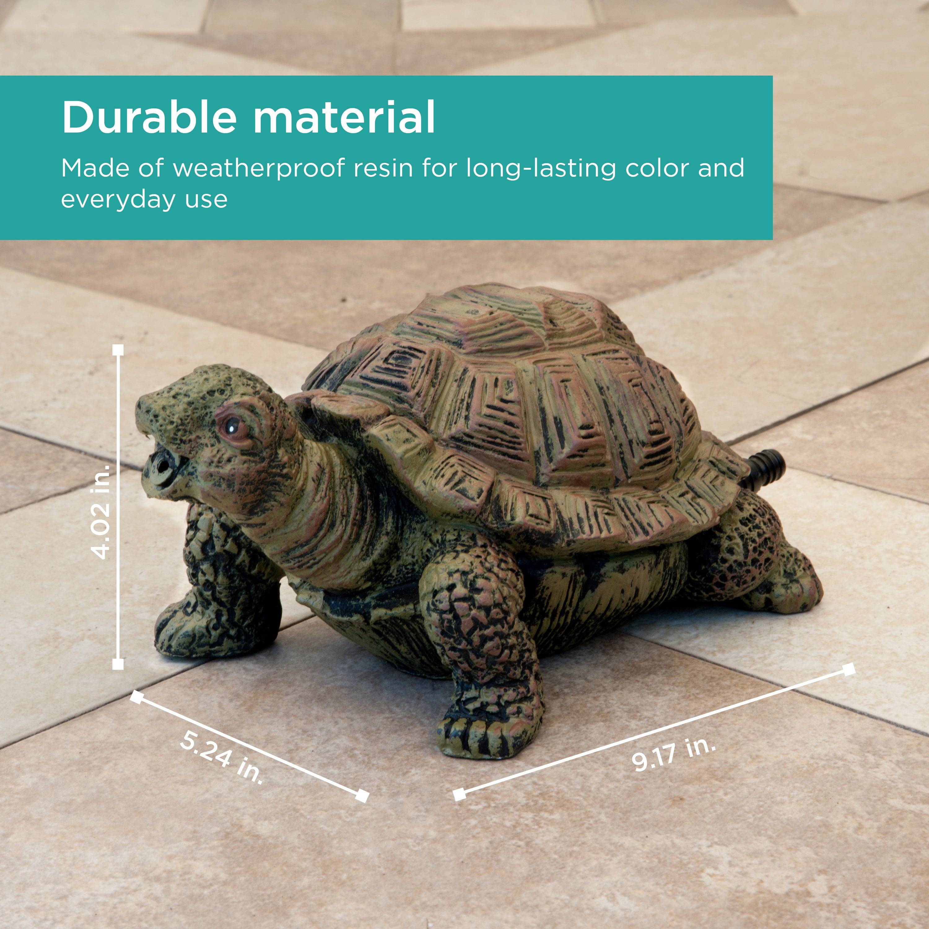 Turtle Spitter features durable material - size chart