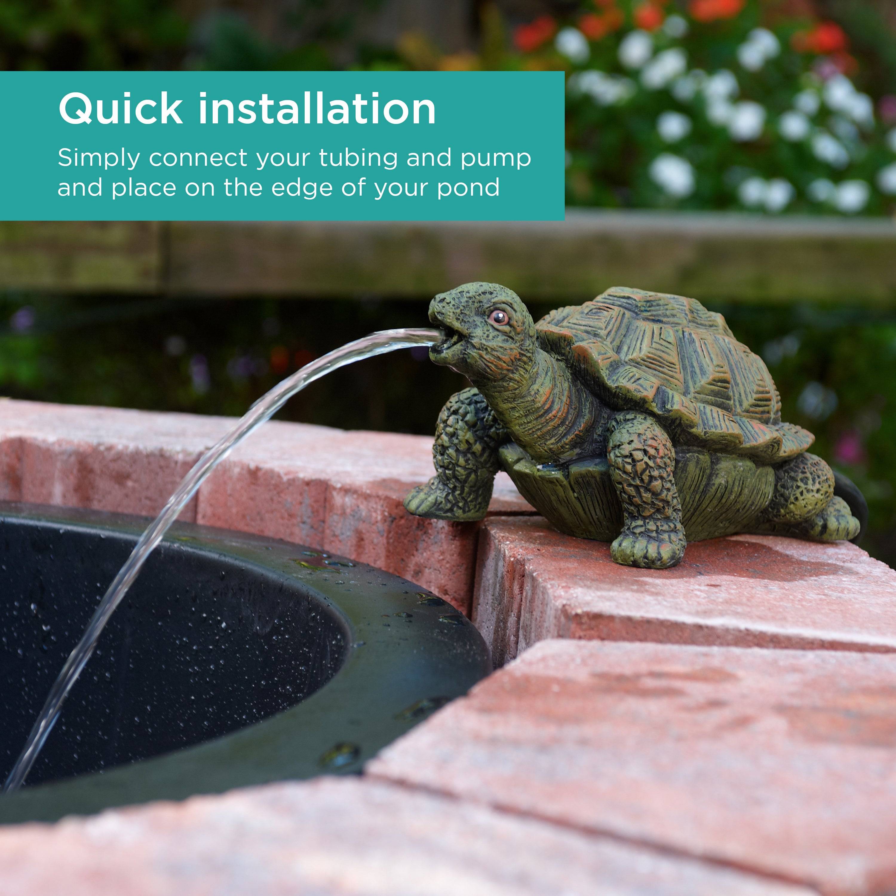 Turtle Spitter features quick installation 
